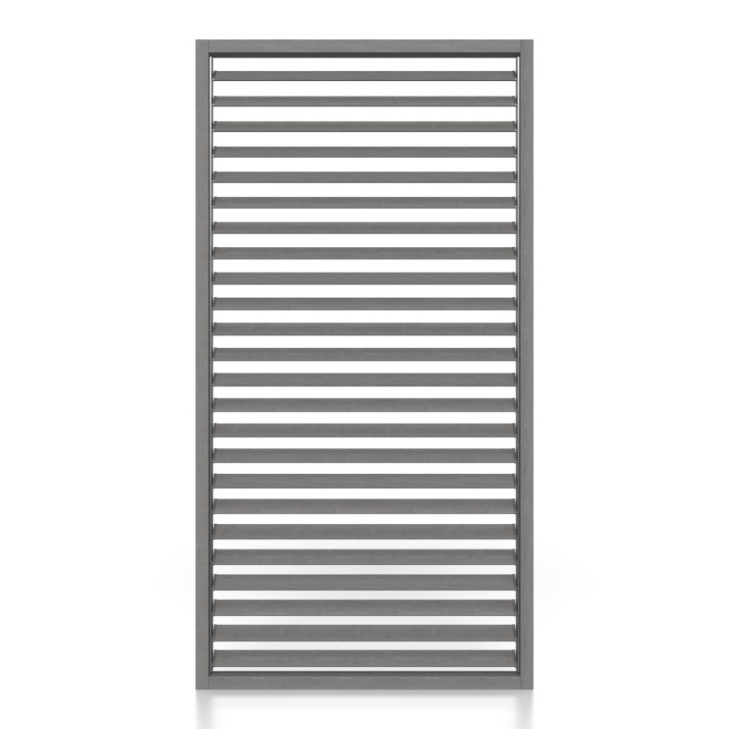 Parete laterale con lamelle per pergola - Legno, Grafite (Klemp) - Lamelle per pergola