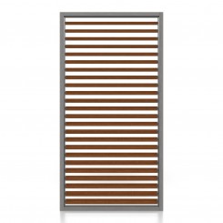 Pergola lamellenwand overkapping - Hout, Grafiet / Walnoot (Klemp)