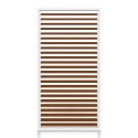 Wooden pergola side panel - White / Walnut (Klemp)