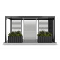 Pergola lamellenwand overkapping - Hout, Grafiet (Klemp) Pergola lamellenwand overkapping - Hout, Grafiet (Klemp)