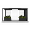 Parete laterale con lamelle per pergola - Legno, Bianco (Klemp) Parete laterale con lamelle per pergola - Legno, Bianco (Klemp)
