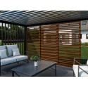 Pergola lamellenwand overkapping - Hout, Walnoot (Klemp) Pergola lamellenwand overkapping - Hout, Walnoot (Klemp)
