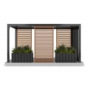 Pergola lamellenwand overkapping - Hout, Walnoot (Klemp) Pergola lamellenwand overkapping - Hout, Walnoot (Klemp)