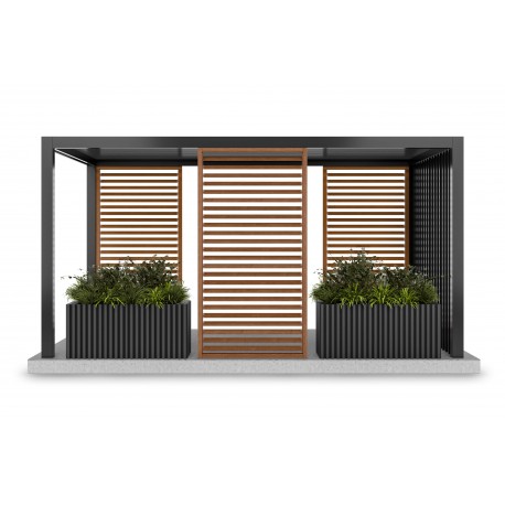 Paroi latérale pour pergola - Bois, Noyer (Klemp) Paroi latérale pour pergola - Bois, Noyer (Klemp)