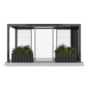 Paroi latérale pour pergola - Bois, Graphite / Blanc (Klemp) Paroi latérale pour pergola - Bois, Graphite / Blanc (Klemp)