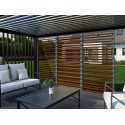 Pergola Lamellen Seitenwand - Holz, Graphit / Walnuss (Klemp) Pergola Lamellen Seitenwand - Holz, Graphit / Walnuss (Klemp)