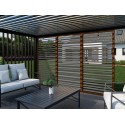 Wooden pergola side panel - Walnut / Graphite (Klemp) Wooden pergola side panel - Walnut / Graphite (Klemp)