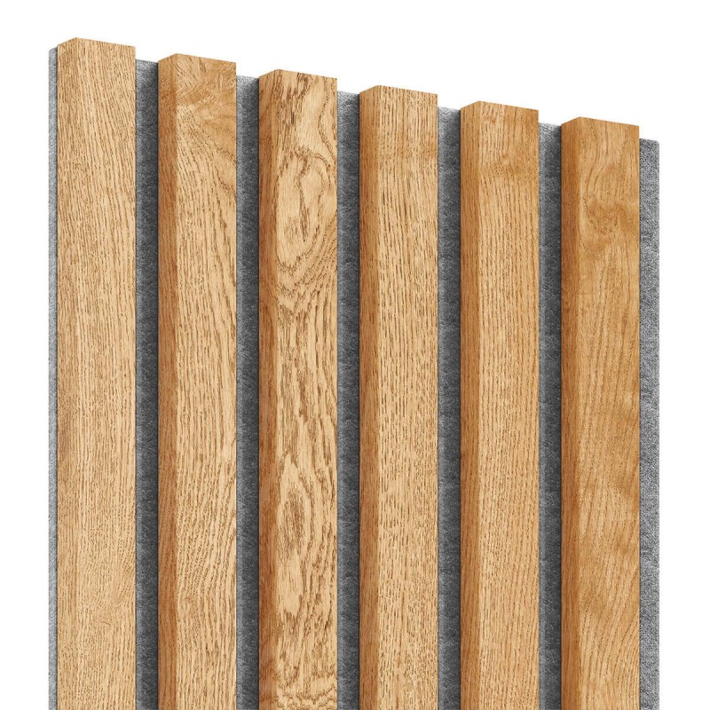 MDF laths on felt 275x30 cm Oak veneer (Klemp) - MDF slats on felt MDF laths on felt 275x30 cm Oak veneer (Klemp) - MDF slats on felt