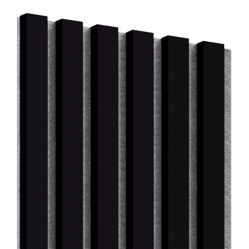 Lamele MDF na Filcu 275x30 cm Czarny (Klemp) - Lamele na filcu Lamele MDF na Filcu 275x30 cm Czarny (Klemp) - Lamele na filcu