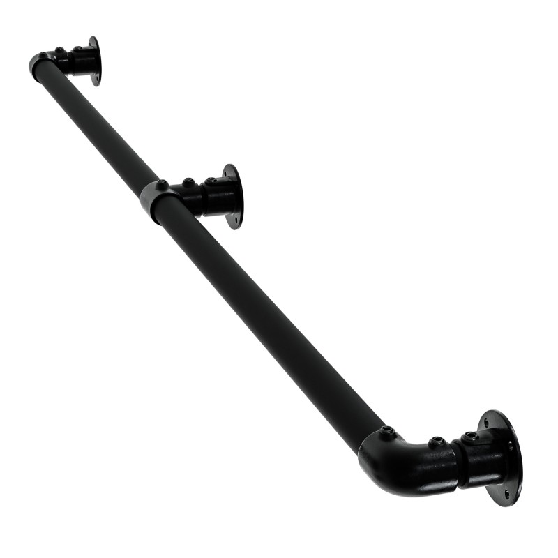 Treppe auf den Füßen - Knieende - Schwarz - 33,7 ø - 60 cm (Klemp) - Treppengeländer Treppe auf den Füßen - Knieende - Schwarz - 33,7 ø - 60 cm (Klemp) - Treppengeländer