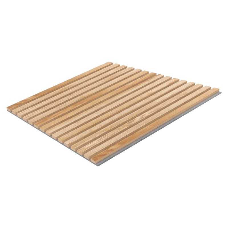 Panneau acoustique plaqué 3D - Chêne naturel/Gris (Klemp) - Panneaux acoustiques Panneau acoustique plaqué 3D - Chêne naturel/Gris (Klemp) - Panneaux acoustiques