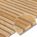 Panneau acoustique plaqué 3D - Chêne naturel/Gris (Klemp) Panneau acoustique plaqué 3D - Chêne naturel/Gris (Klemp)