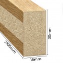 Mini Lattes MDF 16x30 31pc Placage chêne brut - Type C (Klemp) Mini Lattes MDF 16x30 31pc Placage chêne brut - Type C (Klemp)