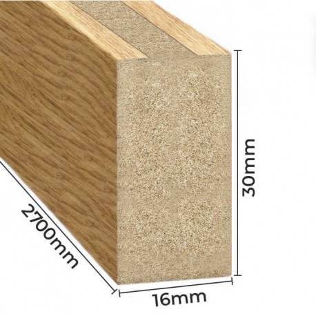 Lamele MDF Mini 16x30 - Fornir dębowy surowy - 31 sztuk - Typ U (Klemp) Lamele MDF Mini 16x30 - Fornir dębowy surowy - 31 sztuk - Typ U (Klemp)