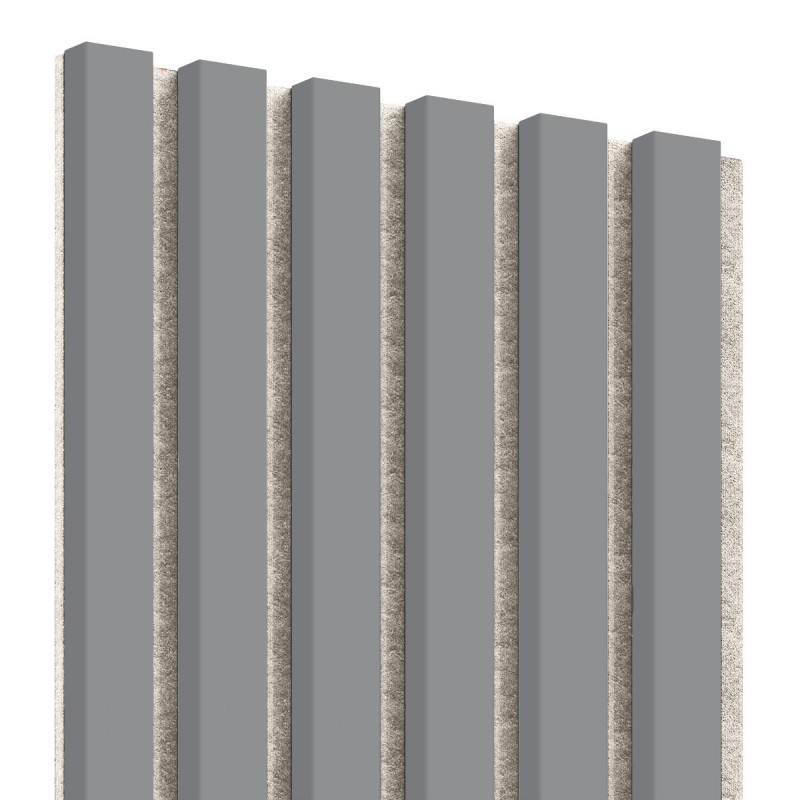 Lattes MDF sur feutre 275x30 cm Gris (Klemp) - Lattes MDF sur feutre Lattes MDF sur feutre 275x30 cm Gris (Klemp) - Lattes MDF sur feutre