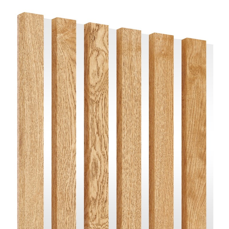 Latten op HDF-plaat 30x270 cm Eiken fineer onbewerkt - type C (Klemp) - MDF lamellen op paneel Latten op HDF-plaat 30x270 cm Eiken fineer onbewerkt - type C (Klemp) - MDF lamellen op paneel