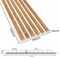 Lamas sobre tablero HDF 30x270 cm Chapa de roble en bruto - tipo C (Klemp) Lamas sobre tablero HDF 30x270 cm Chapa de roble en bruto - tipo C (Klemp)