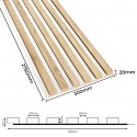 Lamellen auf HDF-Platte 30x275 cm Sonoma Eiche/Weiß (Klemp) Lamellen auf HDF-Platte 30x275 cm Sonoma Eiche/Weiß (Klemp)