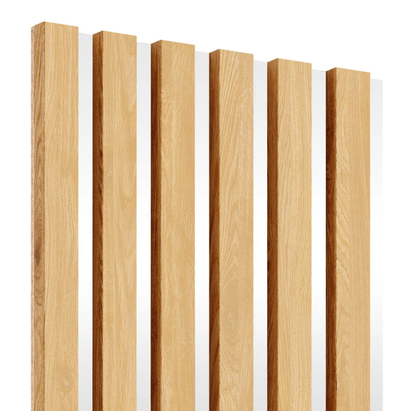 Lamelles sur panneau HDF 30x275 cm Chêne naturel/Blanc (Klemp) - Lattes MDF sur panneau Lamelles sur panneau HDF 30x275 cm Chêne naturel/Blanc (Klemp) - Lattes MDF sur panneau
