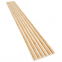 Laths on HDF board 30x275 cm Natural oak/White (Klemp) Laths on HDF board 30x275 cm Natural oak/White (Klemp)