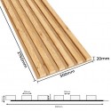 Lamelles sur panneau HDF 30x275 cm Chêne naturel (Klemp) Lamelles sur panneau HDF 30x275 cm Chêne naturel (Klemp)