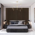 Laths on HDF board 30x275 cm Walnut/White (Klemp)