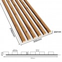 Latten op HDF-plaat 30x275 cm Wotan eiken/Wit (Klemp) Latten op HDF-plaat 30x275 cm Wotan eiken/Wit (Klemp)