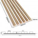 Lamele MDF na płycie HDF 30x275 cm - Dąb artisan/Biały (Klemp) Lamele MDF na płycie HDF 30x275 cm - Dąb artisan/Biały (Klemp)