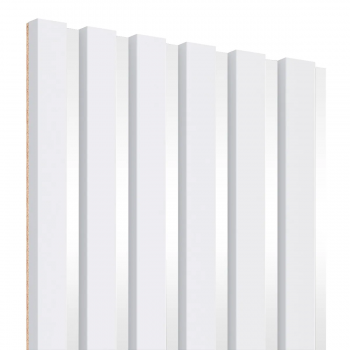 Lamellen auf HDF-Platte 30x275 cm Weiß (Klemp)