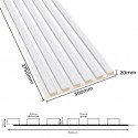 Laths on HDF board 30x275 cm White/White (Klemp) Laths on HDF board 30x275 cm White/White (Klemp)