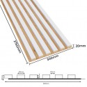 Laths on HDF board 30x275 cm White (Klemp) Laths on HDF board 30x275 cm White (Klemp)