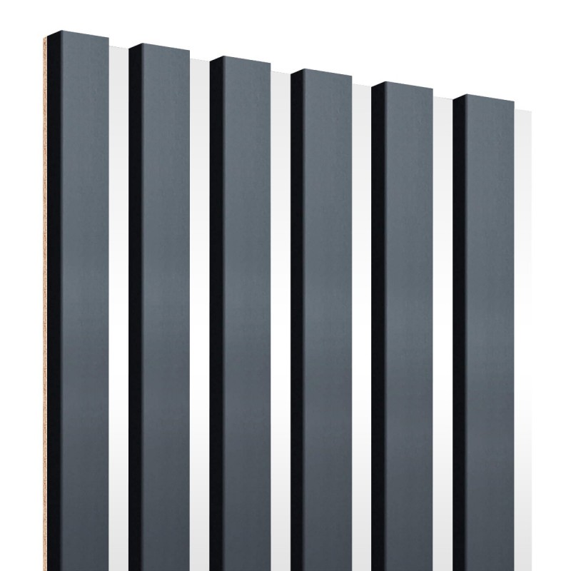 Lamele MDF na płycie HDF 30x275 cm - Antracyt/Biały (Klemp) - Lamele na płycie Lamele MDF na płycie HDF 30x275 cm - Antracyt/Biały (Klemp) - Lamele na płycie
