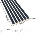 Lamele MDF na płycie HDF 30x275 cm - Antracyt/Biały (Klemp) Lamele MDF na płycie HDF 30x275 cm - Antracyt/Biały (Klemp)