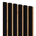 Lamellen auf HDF-Platte 30x275 cm Schwarz (Klemp) Lamellen auf HDF-Platte 30x275 cm Schwarz (Klemp)