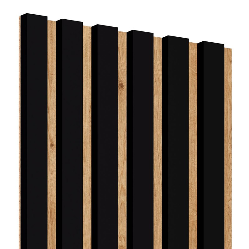 Lamellen auf HDF-Platte 30x275 cm Schwarz (Klemp) - MDF Lamellen auf Platte Lamellen auf HDF-Platte 30x275 cm Schwarz (Klemp) - MDF Lamellen auf Platte
