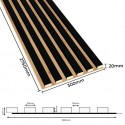 Lamellen auf HDF-Platte 30x275 cm Schwarz (Klemp) Lamellen auf HDF-Platte 30x275 cm Schwarz (Klemp)