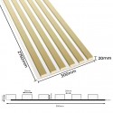 Lamellen auf HDF-Platte 30x275 cm Gold/Weiß (Klemp) Lamellen auf HDF-Platte 30x275 cm Gold/Weiß (Klemp)