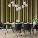 Laths on HDF board 30x275 cm Gold/White (Klemp) Laths on HDF board 30x275 cm Gold/White (Klemp)