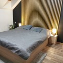 Latten op HDF-plaat 30x275 cm Gouden glans/Wit (Klemp) Latten op HDF-plaat 30x275 cm Gouden glans/Wit (Klemp)
