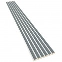 Lamelles sur panneau HDF 30x275 cm Kaki/Blanc (Klemp) Lamelles sur panneau HDF 30x275 cm Kaki/Blanc (Klemp)