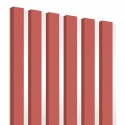 Laths on HDF board 30x275 cm Coral/White (Klemp) Laths on HDF board 30x275 cm Coral/White (Klemp)