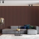Laths on HDF board 30x275 cm Powder pink/White (Klemp) Laths on HDF board 30x275 cm Powder pink/White (Klemp)