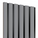 Lamelles sur panneau HDF 30x275 cm Gris/Noir (Klemp) Lamelles sur panneau HDF 30x275 cm Gris/Noir (Klemp)
