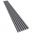 Lamelles sur panneau HDF 30x275 cm Gris/Noir (Klemp) Lamelles sur panneau HDF 30x275 cm Gris/Noir (Klemp)