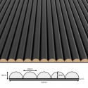 MDF panelen met groeven - Zwart mat - 6 stuk (Klemp) MDF panelen met groeven - Zwart mat - 6 stuk (Klemp)