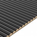 Lamele ryflowane - Czarny mat - 6 sztuk (Klemp) Lamele ryflowane - Czarny mat - 6 sztuk (Klemp)