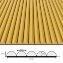 Reeded panels - Gold - 6 pieces (Klemp) Reeded panels - Gold - 6 pieces (Klemp)