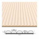 Panneaux cannelés en MDF - Beige - 6 pièce (Klemp) Panneaux cannelés en MDF - Beige - 6 pièce (Klemp)