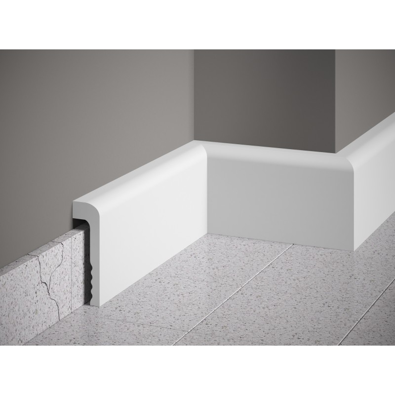 Premium skirting board MD005P (Klemp) - Lacquered/waterproof skirting boards Premium skirting board MD005P (Klemp) - Lacquered/waterproof skirting boards
