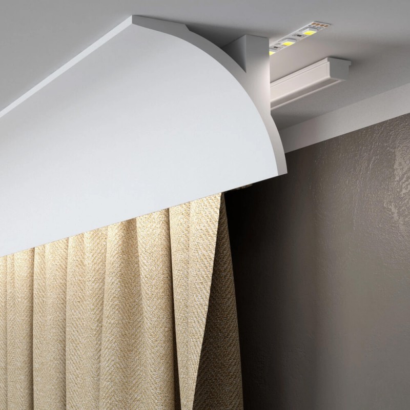 Riel de cortina QL011 (Klemp) - Cornisas para cortinas LED Riel de cortina QL011 (Klemp) - Cornisas para cortinas LED